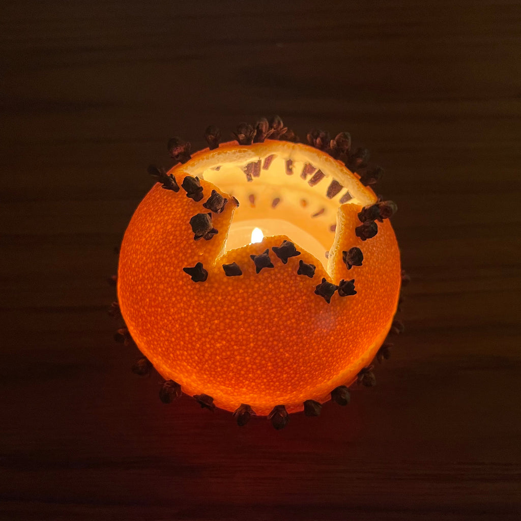 Holiday Crafts with YKRA KIDS: Orange & Clove Candle Holder