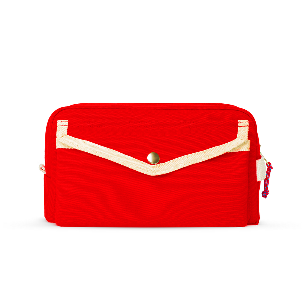 YKRA DOPP PACK - RED Canvas Toiletry Bag - YKRA